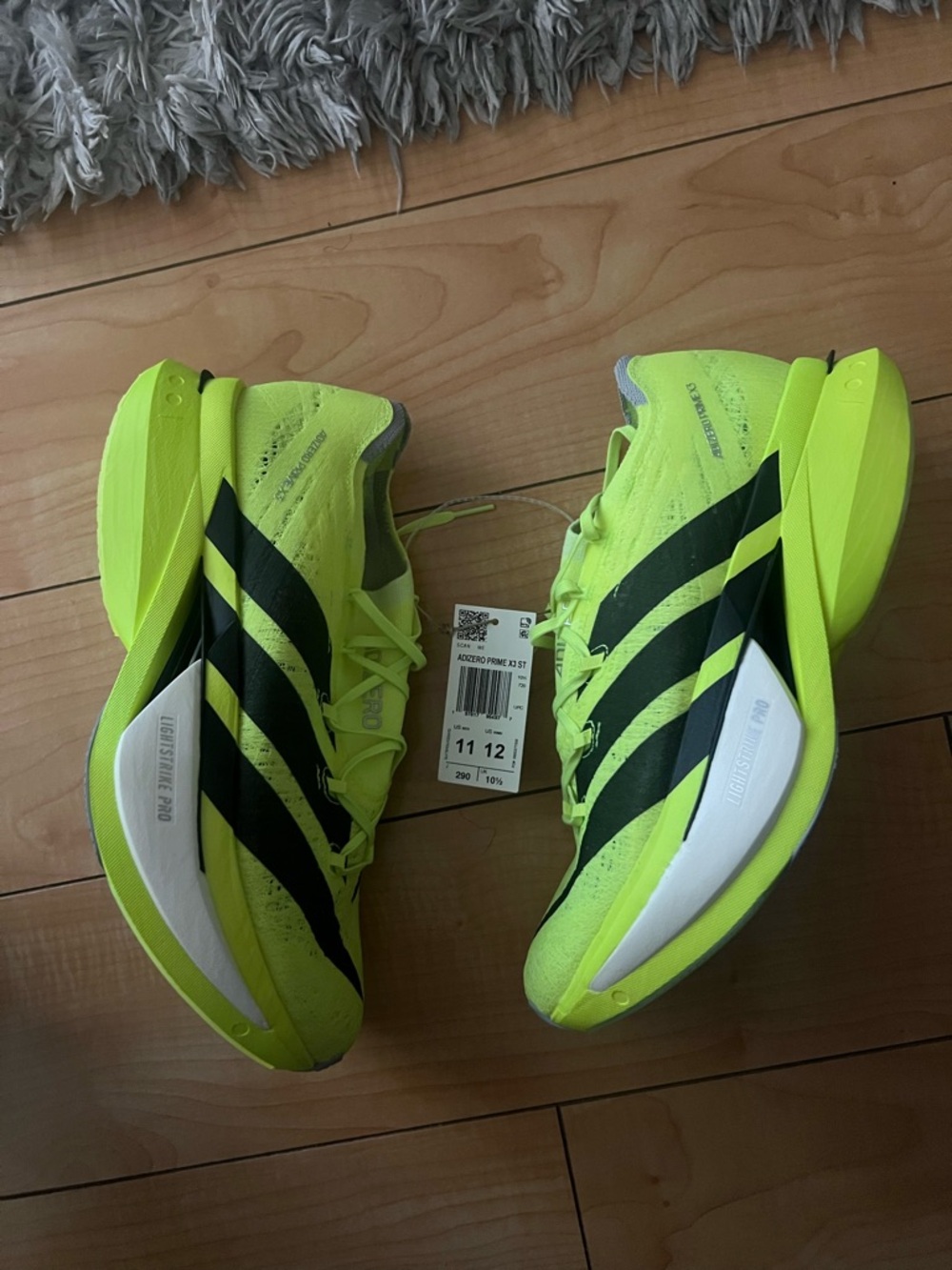 Adidas Adizero Prime X3 Strung Volt Solar Yellow Neon JI2981 Mens Size 11